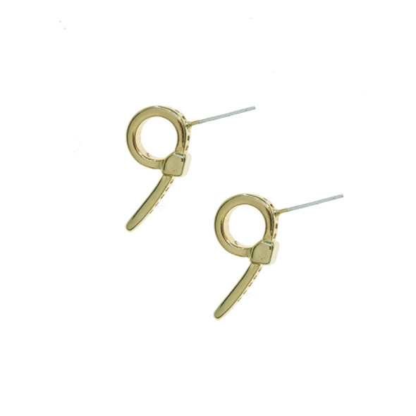 2 PCS S925 Silver Needle Real Gold Electroplating Bluetooth Headset Anti-lost Earrings For AirPods(Golden)
