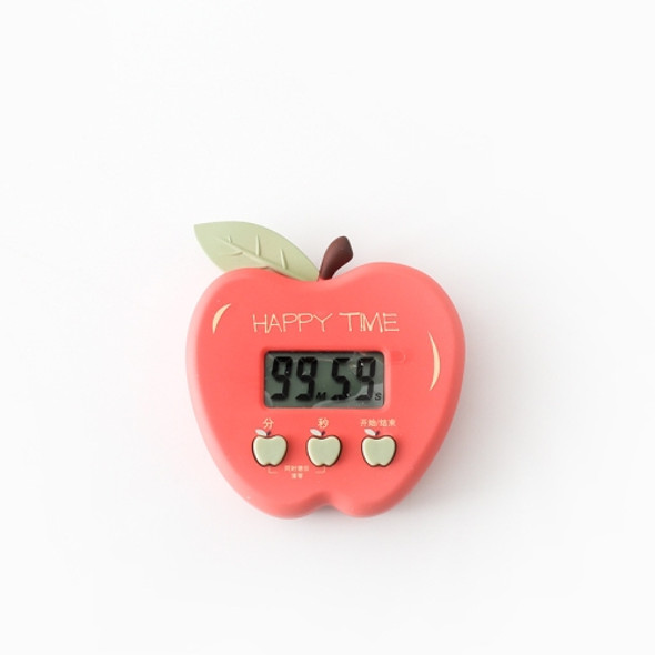 Creative Fruit Shape Time Manager Kitchen Mechanical Learning Timer Alarm Reminder(Apple)