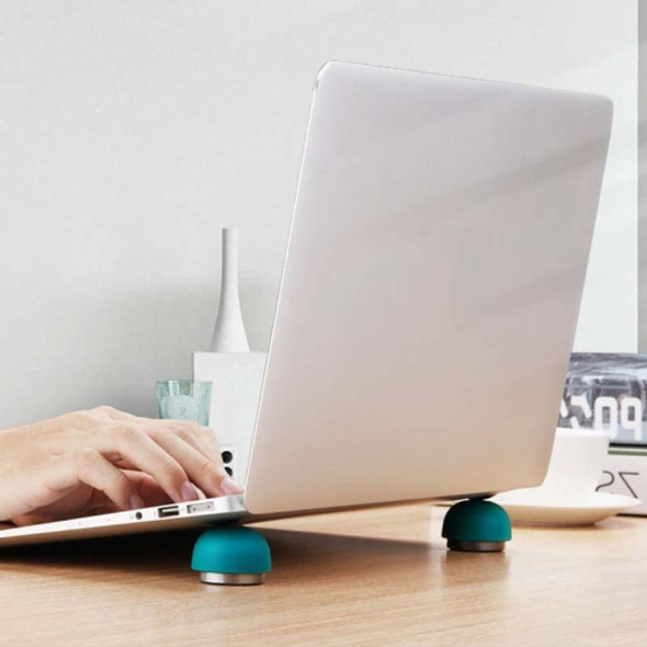 Creative Laptop Compact Portable Invisible Mushroom Stand Desktop Heightening Fan Heater Shelf(Green)