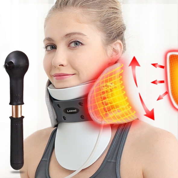 Cervical Support Cervical Vertebra Traction Fixator Medical  Neck Guard Belt, Specification: A (44CM), Style:Manual, Design:Heating