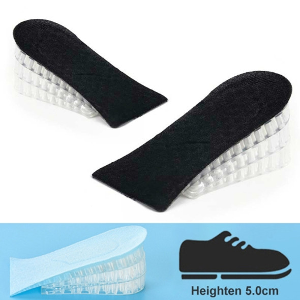 10 Pairs JF101 Invisible Transparent Silicone Heightening Pad Heel Heightening Insole Shock Absorption Half Pad, Specification:Three Layer(Black)