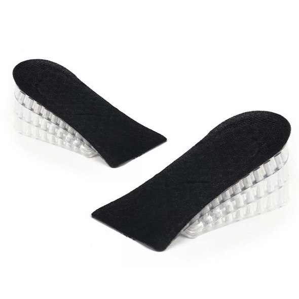 10 Pairs JF101 Invisible Transparent Silicone Heightening Pad Heel Heightening Insole Shock Absorption Half Pad, Specification:Three Layer(Black)