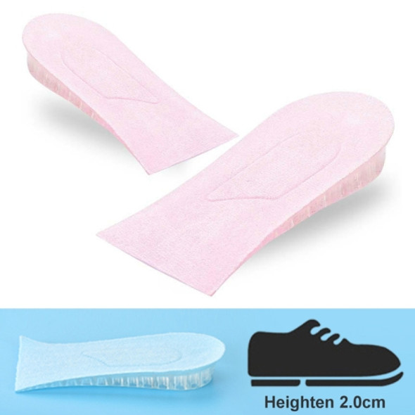10 Pairs JF101 Invisible Transparent Silicone Heightening Pad Heel Heightening Insole Shock Absorption Half Pad, Specification:One Layer(Pink)