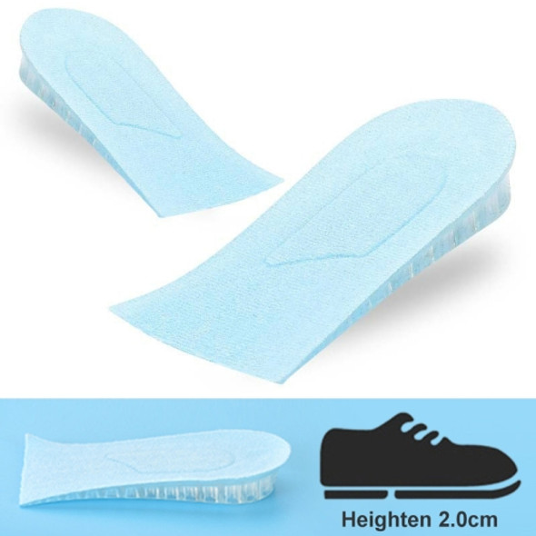 10 Pairs JF101 Invisible Transparent Silicone Heightening Pad Heel Heightening Insole Shock Absorption Half Pad, Specification:One Layer(Blue)