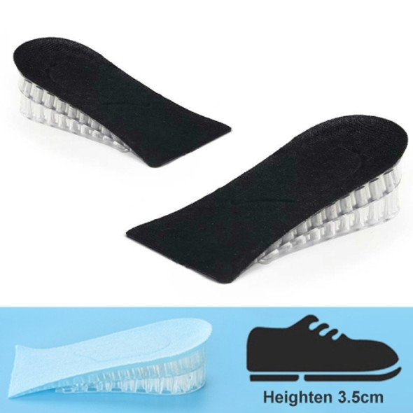 10 Pairs JF101 Invisible Transparent Silicone Heightening Pad Heel Heightening Insole Shock Absorption Half Pad, Specification:Two Layer(Black)