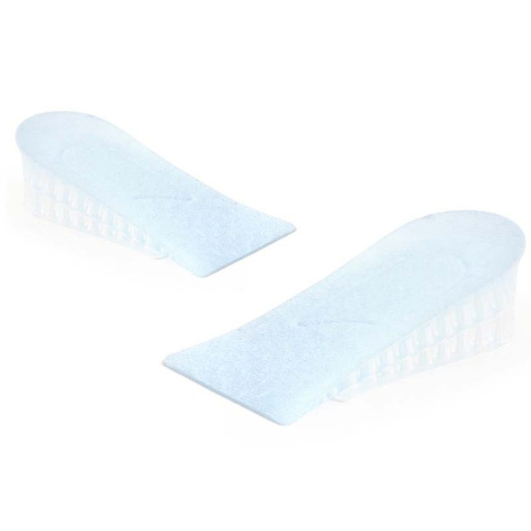 10 Pairs JF101 Invisible Transparent Silicone Heightening Pad Heel Heightening Insole Shock Absorption Half Pad, Specification:Two Layer(Blue)