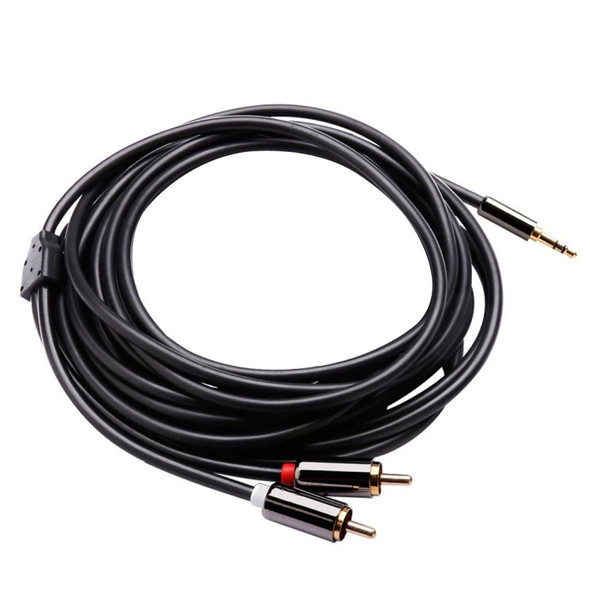 3m Gold Plated 3.5mm Jack to 2 x RCA Male Stereo Audio Cable