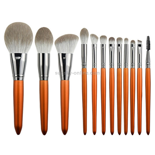 12 in 1 Soft Quick-drying Makeup Brush Set for Beginner, Exterior color: 12 Makeup Brushes + Golden Tube