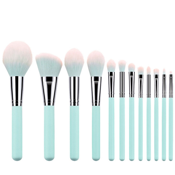 12 in 1 Makeup Brush Set Soft Beauty Tool Brush, Exterior color: 12 Makeup Brushes + Silver Bag