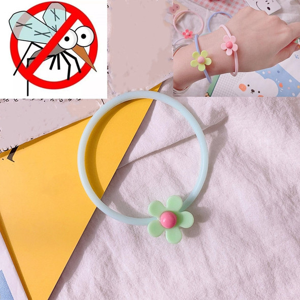 10 PCS  Flower Mosquito Repellent Bracelet Outdoor Travel Anti-mosquito Bracelet(Light Green)