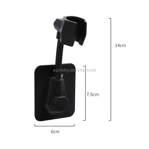 2 PCS Multifunctional Adjustable Shower Bracket Bathroom Paste-type Shower Nozzle Base(Black)