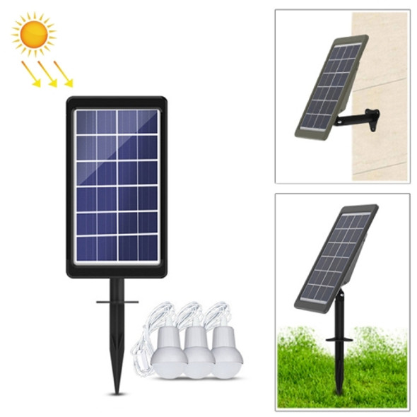 3W 4400mAh Solar Lawn Lamp Outdoor Garden Landscape Wall Lamp with 3 LED Bulbs