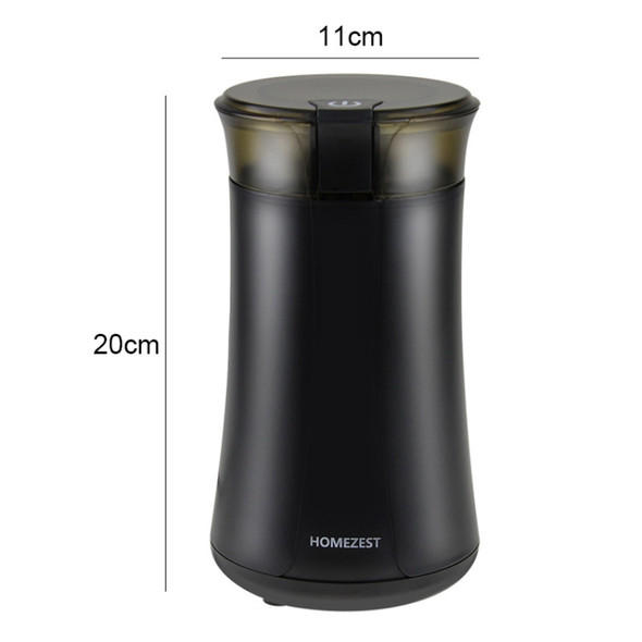 HOMEZEST Coffee Grinder Touch Grain Grinder Portable Coffee Grinder, Style:EU Plug(Black)