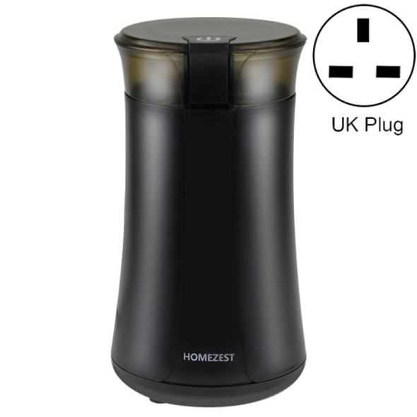 HOMEZEST Coffee Grinder Touch Grain Grinder Portable Coffee Grinder, Style:UK Plug(Black)