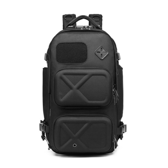 Ozuko 9309 Multifunctional Anti-theft Large Capacity Waterproof Outdoor Travel Backpack with External USB Charging Port, Size: L(Black)