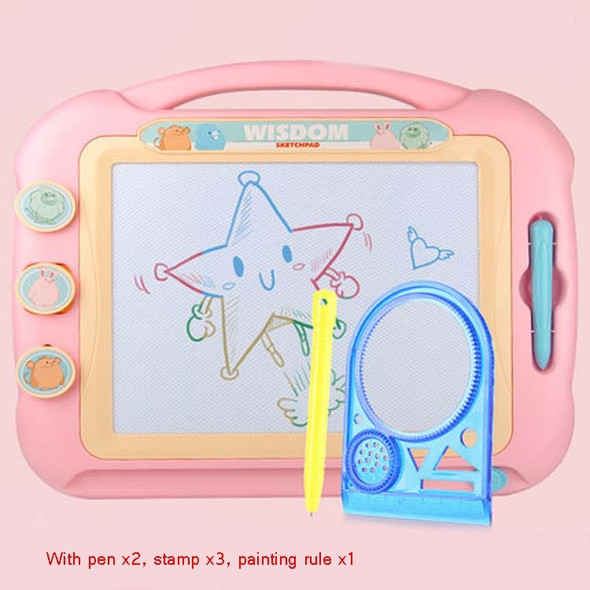 Children Color Graffiti Drawing Board Magnetic Writing Board, Style:Set 1(Pink)