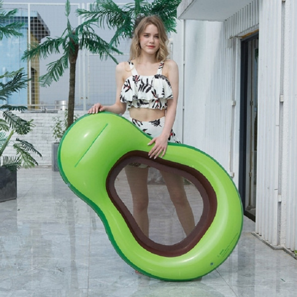 Inflatable Avocado Shape Adult Water Lounger Water Swimming Ring, Models: without awning(without Color Box)