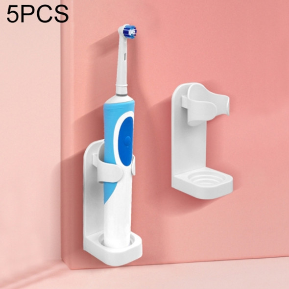 5 PCS Electric Toothbrush Holder Universal Toothbrush Holder Bathroom Storage Rack(White)