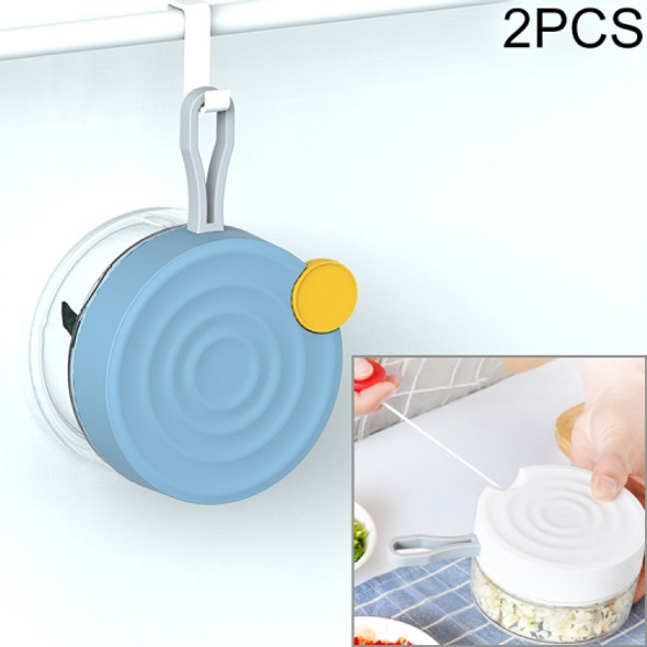 2 PCS Multifunction Mini Garlic Ginger Garlic Cutting Machine Vegetables Fruit Mixing Kitchen Gadgets, Capacity:180ml(Blue)