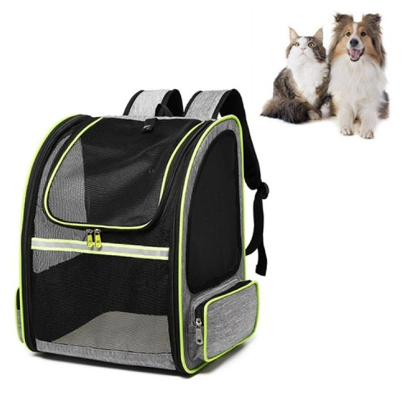 Full Net Breathable Pet Backpack For Easy Going Out Pet Backpack(Gray)