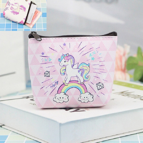 Creative Cute PVC Mini Cartoon Unicorn Coin Purse(Rainbow Pony 3)