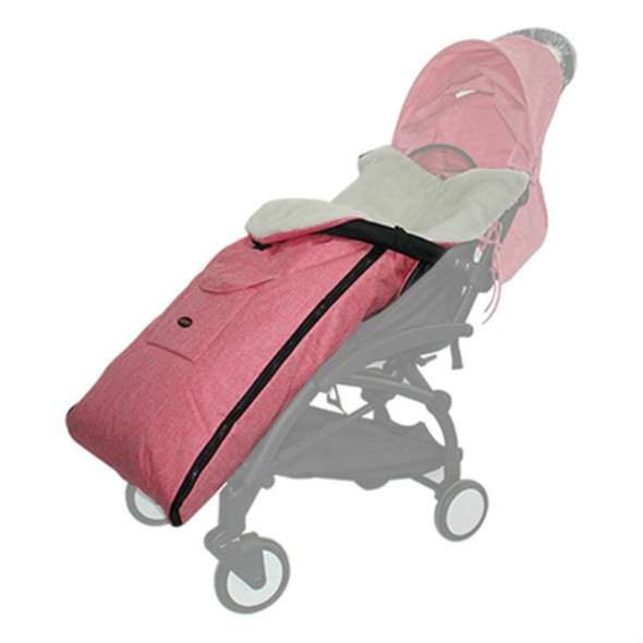 Baby Stroller Sleeping Bag Autumn and Winter Windproof Warm Foot Cover Baby Stroller(Linen Powder Sleeping Bag)