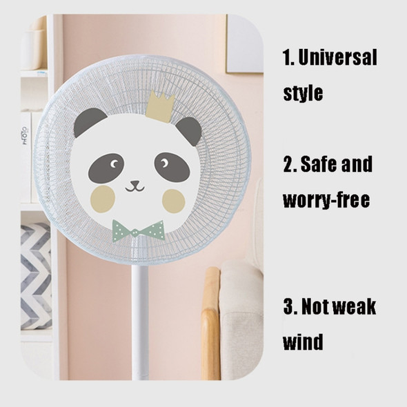 10 PCS Floor-standing Fan Cover Child Safety Anti-pinch Flashlight Fan Cover All-inclusive Protection Three-dimensional Fan Net Cover, Size: 16 Inch(Green Panda )