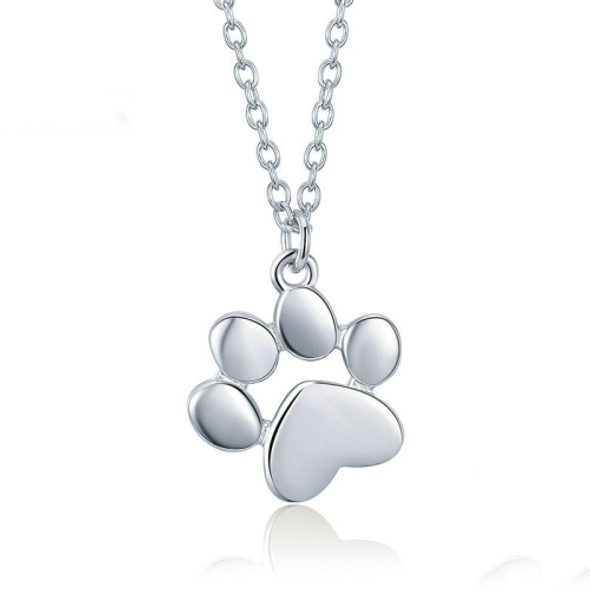 S925 Sterling silver Necklace Cute Pet Imprint Necklace