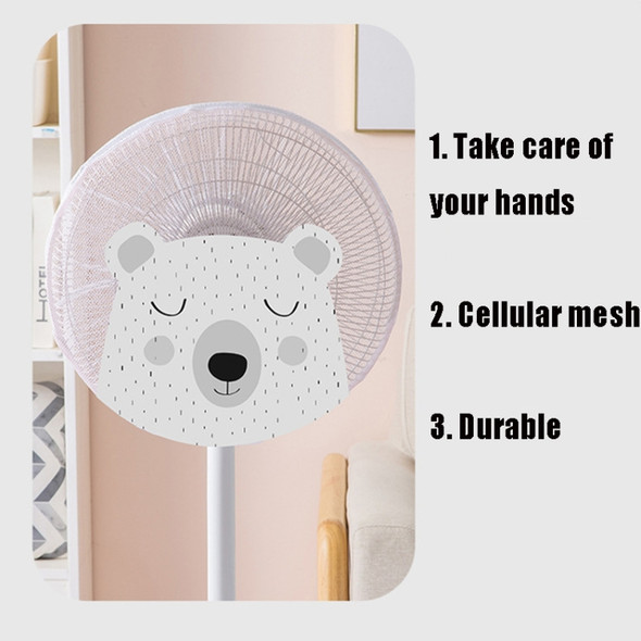 10 PCS Floor-standing Fan Cover Child Safety Anti-pinch Flashlight Fan Cover All-inclusive Protection Three-dimensional Fan Net Cover, Size: 18 Inch(Cute Bear )