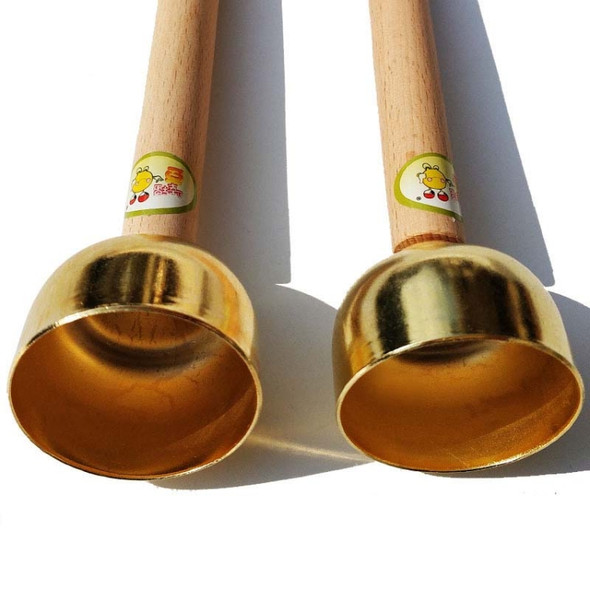 1 Pair Imitation Copper Handle Touch Clock Orff Musical Instrument, Size:L (Diameter 55mm )