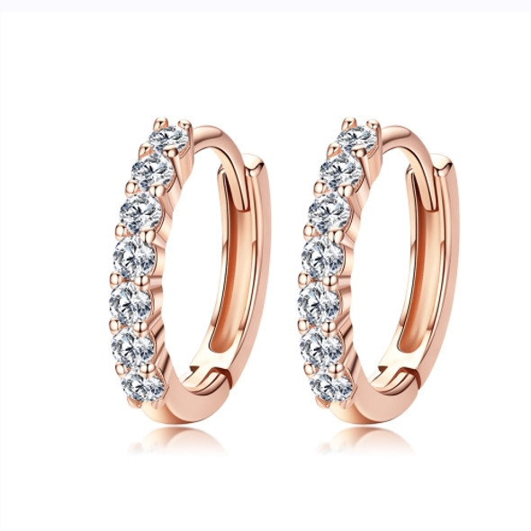 S925 Sterling Silver Jewelry Earrings Inlaid Zircon Earrings(Rose Gold)