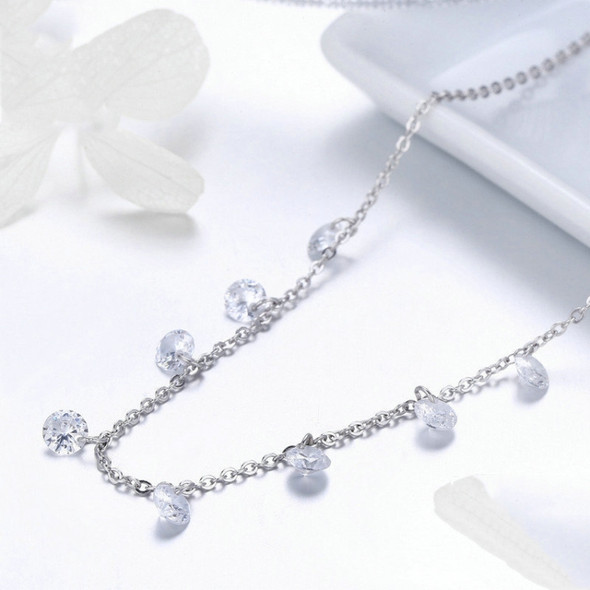 S925 Sterling Silver Platinum Plated Necklace