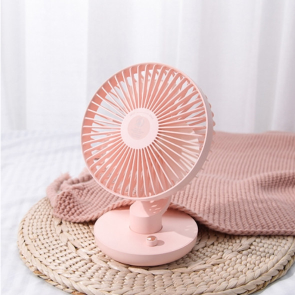 Creative USB Rechargeable Mini silent Desktop High Wind Power Shaking Head Fan(Pink)