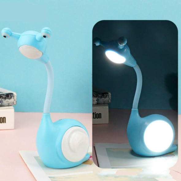 LED Energy-saving Adjustable Eye Protection Night Cartoon Snail Desk Lamp(Blue)