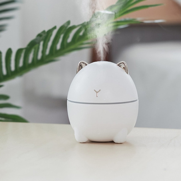 Creative USB Mini Night Light Humidifier Bedroom Office Air Purifier Humidifier Alcohol Disinfection(White )