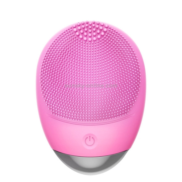 Mango Type Facial Electric Ultrasonic Silicone Cleanser(Rechargeable Pink)