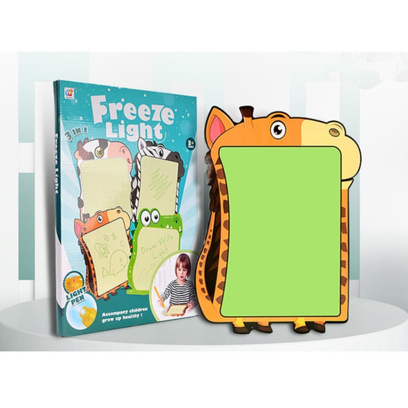 Children Fluorescent Drawing Board Multifunctional Writing Board Early Education Graffiti Board(Giraffe)