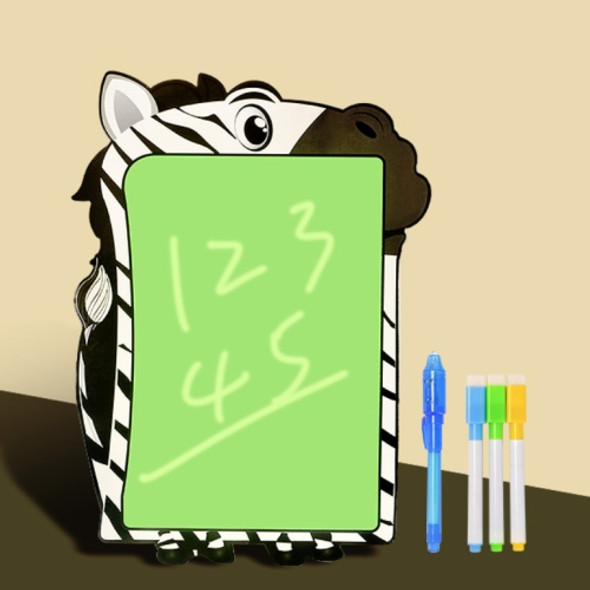 Children Fluorescent Drawing Board Multifunctional Writing Board Early Education Graffiti Board(Zebra)