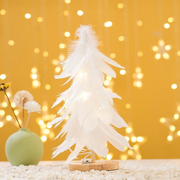 Mini Christmas Tree Decoration Window Desktop Christmas Decoration(White)