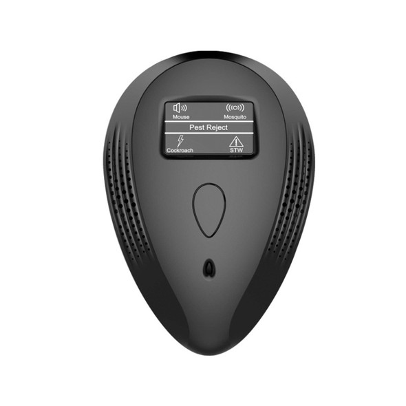 2 PCS Three-in-one Household Ultrasonic Electronic Mosquito Repeller, Style:US Plug(Black)
