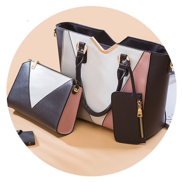 4 in 1 Fashion All-Match Diagonal Ladies Handbags Large Capacity Bag(Black)