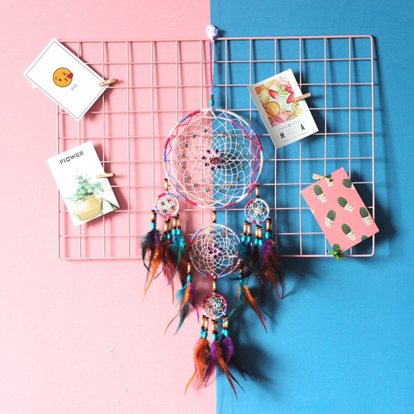 Home Hand Woven Colorful Bohemian Dream Catcher, Specification: Flowers