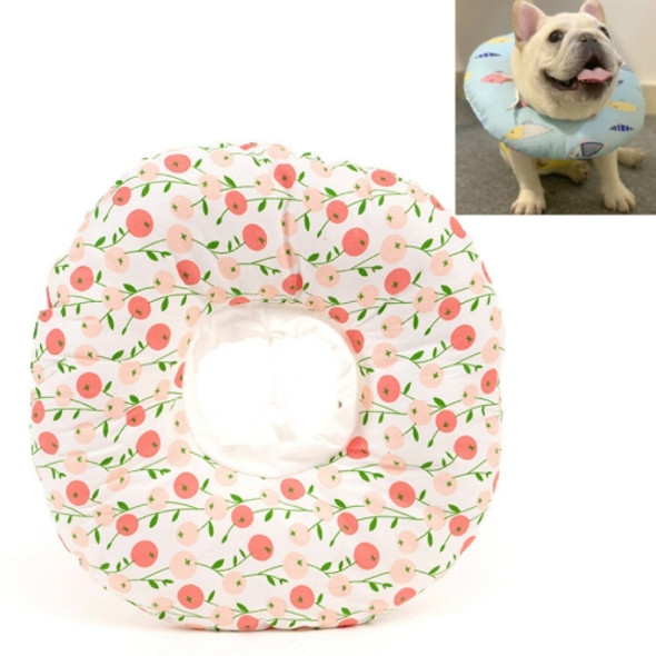 2 PCS Cat Anti-Lick And Anti-Bite Soft Ring Dog Collar Pet Supplies, Size:L(Small Cherry)