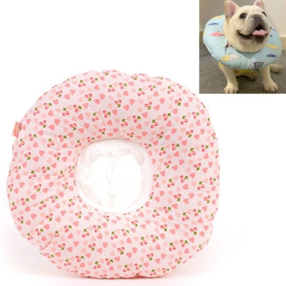 2 PCS Cat Anti-Lick And Anti-Bite Soft Ring Dog Collar Pet Supplies, Size:S(Small Strawberry)