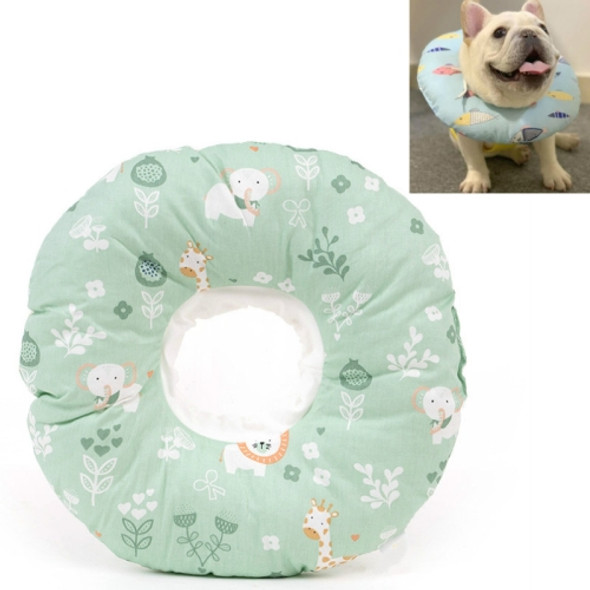 2 PCS Cat Anti-Lick And Anti-Bite Soft Ring Dog Collar Pet Supplies, Size:XS(Green Lion)