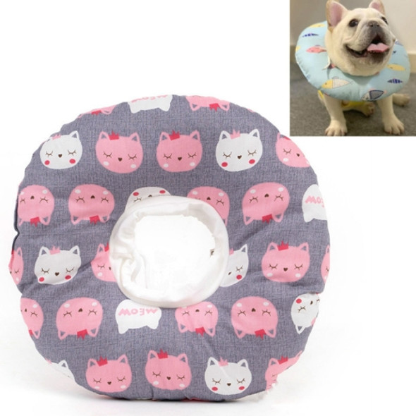 2 PCS Cat Anti-Lick And Anti-Bite Soft Ring Dog Collar Pet Supplies, Size:XS(Big Face Cat)