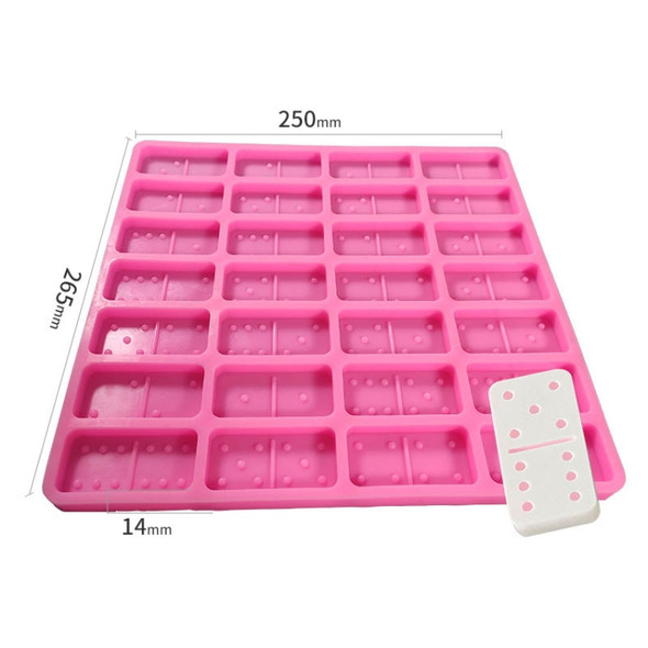 Domino Epoxy Silicone Mold DIY Fondant Cake Decoration, Model Number:SX-BH-110(Pink)