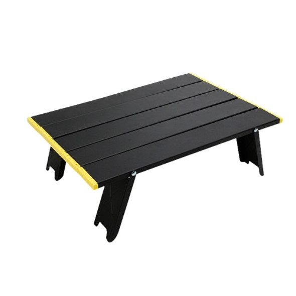 Outdoor Folding Table Aluminum Alloy Portable Camping Table Simple Picnic Barbecue Folding Table(Black)