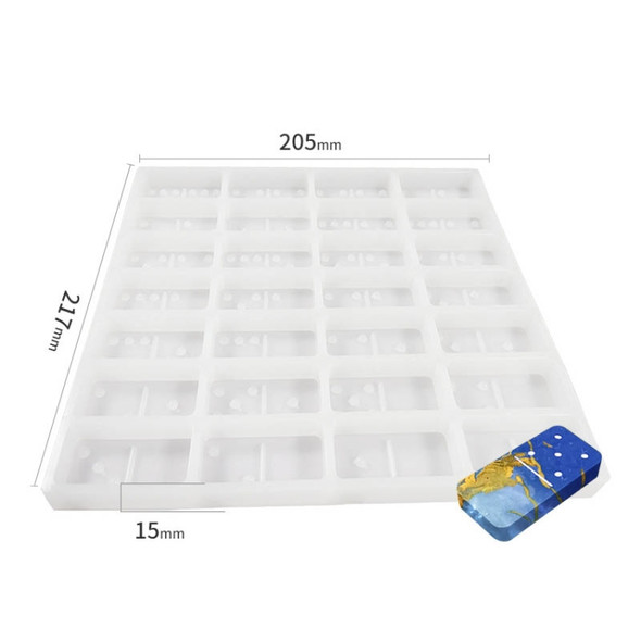 Domino Epoxy Silicone Mold DIY Fondant Cake Decoration, Model Number:SX-BH-108(Transparent)