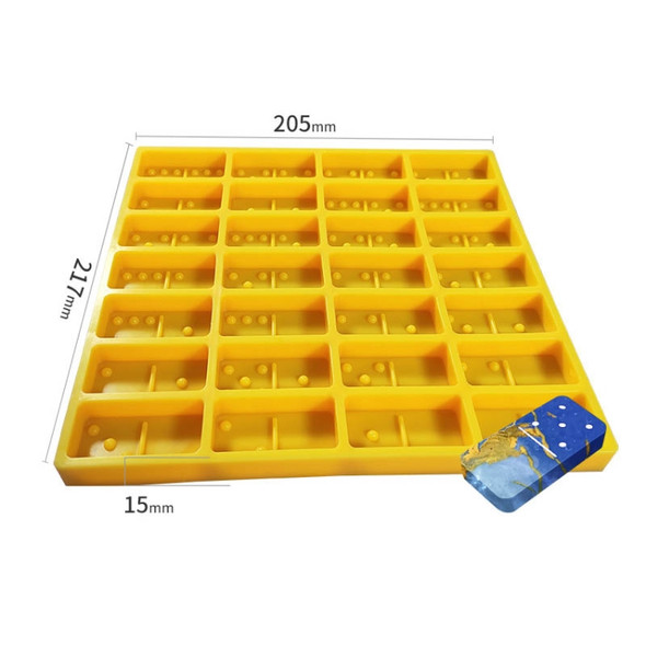 Domino Epoxy Silicone Mold DIY Fondant Cake Decoration, Model Number:SX-BH-108(Yellow)